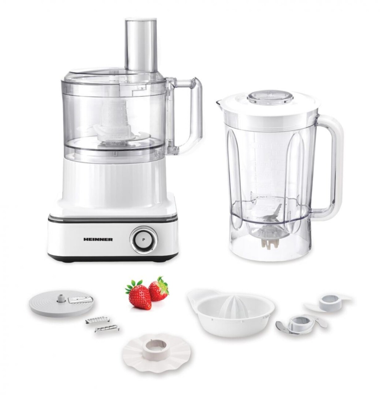 Robot de bucatarie Finegourmet, Heinner, 1000W, 2.3L, alb - imagine 6